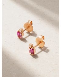 Suzanne Kalan - 18-Karat Rose, Diamond And Sapphire Earrings - Lyst