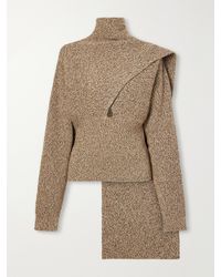 OSSOU - Wright Scarf-Detailed Knitted Sweater - Lyst