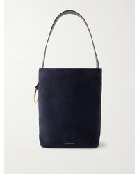Victoria Beckham - Dia Leather And Suede Bucket Bag - Lyst