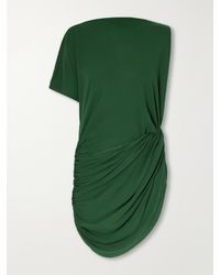 Alex Perry - One-Shoulder Asymmetric Gathered Jersey Mini Dress - Lyst