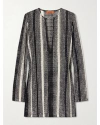 Missoni - Striped Metallic Sequin-Embellished Crochet-Knit Dress - Lyst
