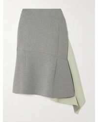 Dries Van Noten - Wrap-Effect Cotton-Blend Ponte Midi Skirt - Lyst
