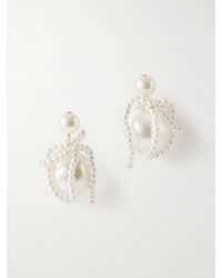 Completedworks - Plated Faux Pearl Earrings - Lyst