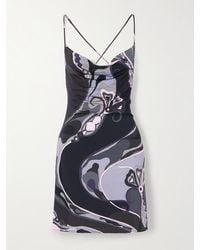 PUCCI - Printed Satin-Jersey Mini Dress - Lyst