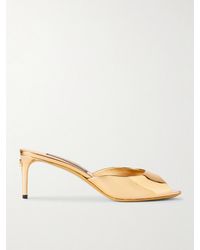 Dolce & Gabbana - Mules Aus Metallic-Leder - Lyst