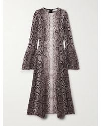 Gabriela Hearst - Snake-Effect Jacquard-Knit Cashmere And Silk Blend Maxi Dress - Lyst
