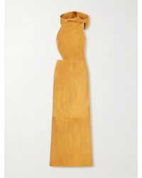 Gabriela Hearst - Kallen Hooded Suede Maxi Dress - Lyst