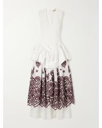 ALÉMAIS - Bobby Embroidered Cotton Midi Dress - Lyst