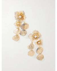 Carolina Herrera - Tone Crystal Earrings - Lyst