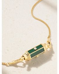 Marie Lichtenberg - Baby Locket 18-Karat, Malachite And Diamond Necklace - Lyst