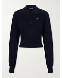 Givenchy - Logo-Embroidered Cotton And Silk-Blend Polo Sweater - Lyst