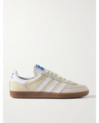 adidas Originals - C.P. Company Wimberley Spezial Grosgrain And Suede-Trimmed Leather Sneakers - Lyst