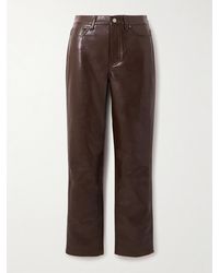 Anine Bing - Bruno Cropped Slim-Leg Pants - Lyst