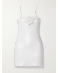 Rodarte - Minikleid Aus Tüll Mit Pailletten Und Applikation Aus Seide - Lyst