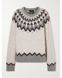 Nili Lotan - Alan Fair Isle Intarsia-Knit Wool And Alpaca-Blend Sweater - Lyst