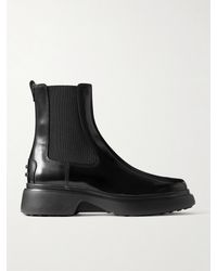 Tod's - Gomma 74L Glossed Leather Chelsea Boots - Lyst