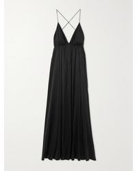 Zimmermann - Open-Back Gathered Silk Maxi Dress - Lyst