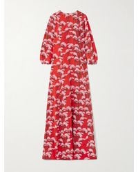 BERNADETTE - Roxette Floral-Print Silk Crepe De Chine Gown - Lyst