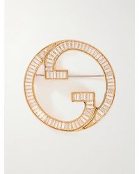Gucci - Blondie-Tone Crystal Brooch - Lyst