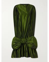 Simone Rocha - Bow-Detailed Taffeta Midi Dress - Lyst