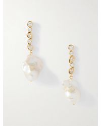 Completedworks - Recycled Vermeil, Pearl And Cubic Zirconia Earrings - Lyst
