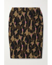 Diane von Furstenberg Lorna Jacquard-knit Wool-blend Mini Skirt - Brown