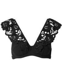 Agent Provocateur Daize Bikini-oberteil Mit Bügeln Und Spitzenbesatz - Schwarz