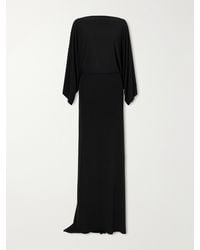 Cult Gaia - Pallana Bead-Embellished Open-Back Stretch-Jersey Maxi Dress - Lyst
