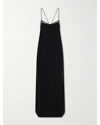 Tom Ford - Open-Back Lace-Trimmed Polka-Dot Silk-Crepe Maxi Dress - Lyst