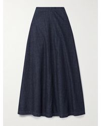 Nili Lotan - Astrid Denim Maxi Skirt - Lyst