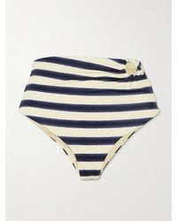 Johanna Ortiz - Marinera Bikini-Höschen Aus Recyceltem Stretch-Material Mit Streifen Und Verzierung - Lyst
