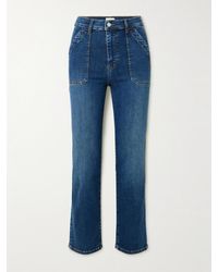 FRAME - The Utility Hoch Sitzende Jeans Mit Geradem Bein Aus Bio-Denim - Lyst