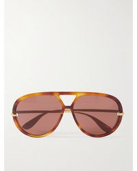 Bottega Veneta - Drop Oversized Aviator-Style Recycled-Acetate And-Tone Sunglasses - Lyst