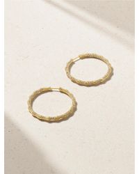 Anita Ko - Bamboo 18-Karat Diamond Hoop Earrings - Lyst