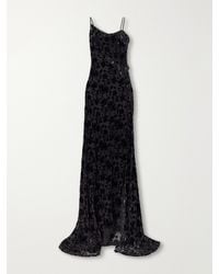 Ann Demeulemeester - Aaricia Asymmetric Velvet-Devoré Tulle Maxi Dress - Lyst