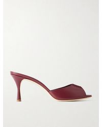 Manolo Blahnik - Jada 70 Leather Mules - Lyst