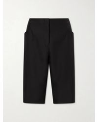 Dries Van Noten - Wool And Silk-Blend Crepe Shorts - Lyst
