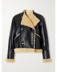 Altuzarra - Kenny Shearling-Trimmed Leather Coat - Lyst