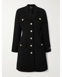 Versace - Wool-Blend Crepe Mini Dress - Lyst