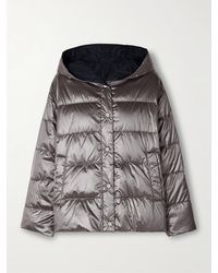 Max Mara - Nico Wendbare Daunenjacke Aus Gestepptem Shell Mit Kapuze - Lyst