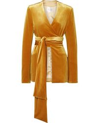 Galvan London Winter Sun Wickelblazer Aus Samt - Mehrfarbig