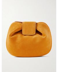 Gabriela Hearst - Soft Demi Clutch Aus Veloursleder - Lyst