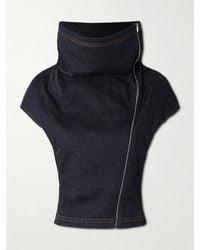 Jacquemus - Pasante De-Nîmes Oberteil Aus Denim Mit Kontrastnähten - Lyst