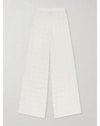 Loulou de Saison - Egeo Pointelle-Knit Wide-Leg Pants - Lyst