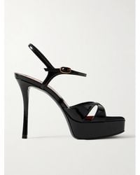 Saint Laurent - Debbie Platform Sandals 85 - Lyst