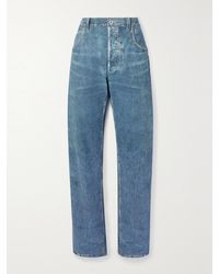 Bottega Veneta - Printed Leather Straight-Leg Pants - Lyst