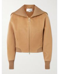 Victoria Beckham - Wool And Cashmere-Blend Felt Bomber Jacket - Lyst