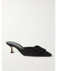Manolo Blahnik - Maysale 50 Suede Mules - Women's - Leather - Lyst