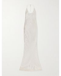 Tom Ford - Metallic Silk-Blend Lamé Maxi Dress - Lyst