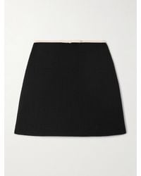 Valentino Garavani - Bow-Embellished Wool-Blend Tweed Mini Skirt - Lyst